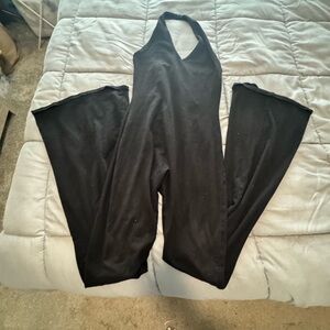 Black Flare Leg Jumpsuit